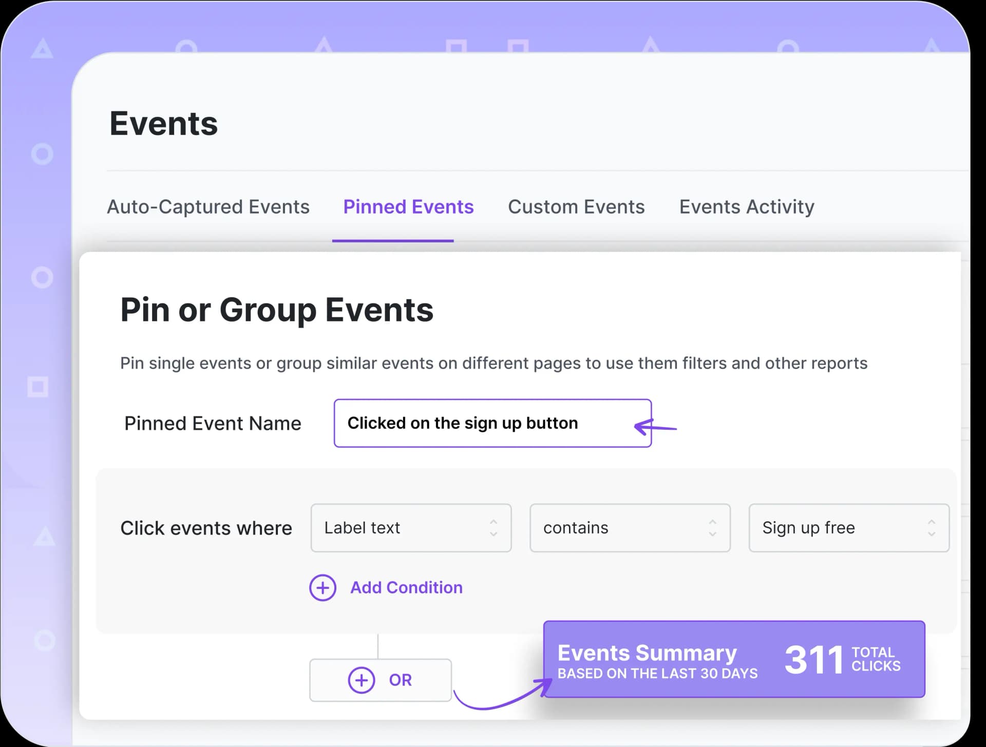 Capture user interactions without code